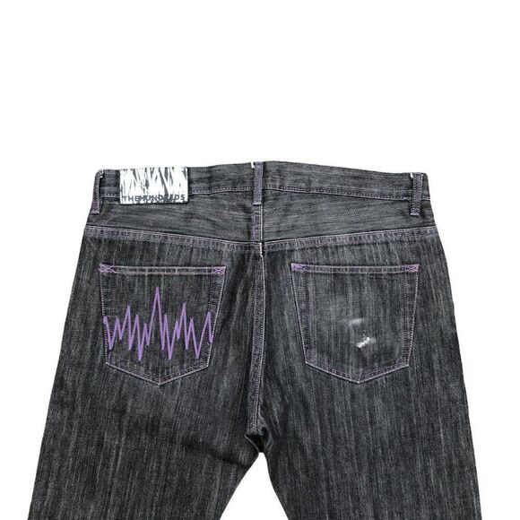 The Hundreds Embroidered Jeans Size 34 Gray/Purple - Picture 2 of 9